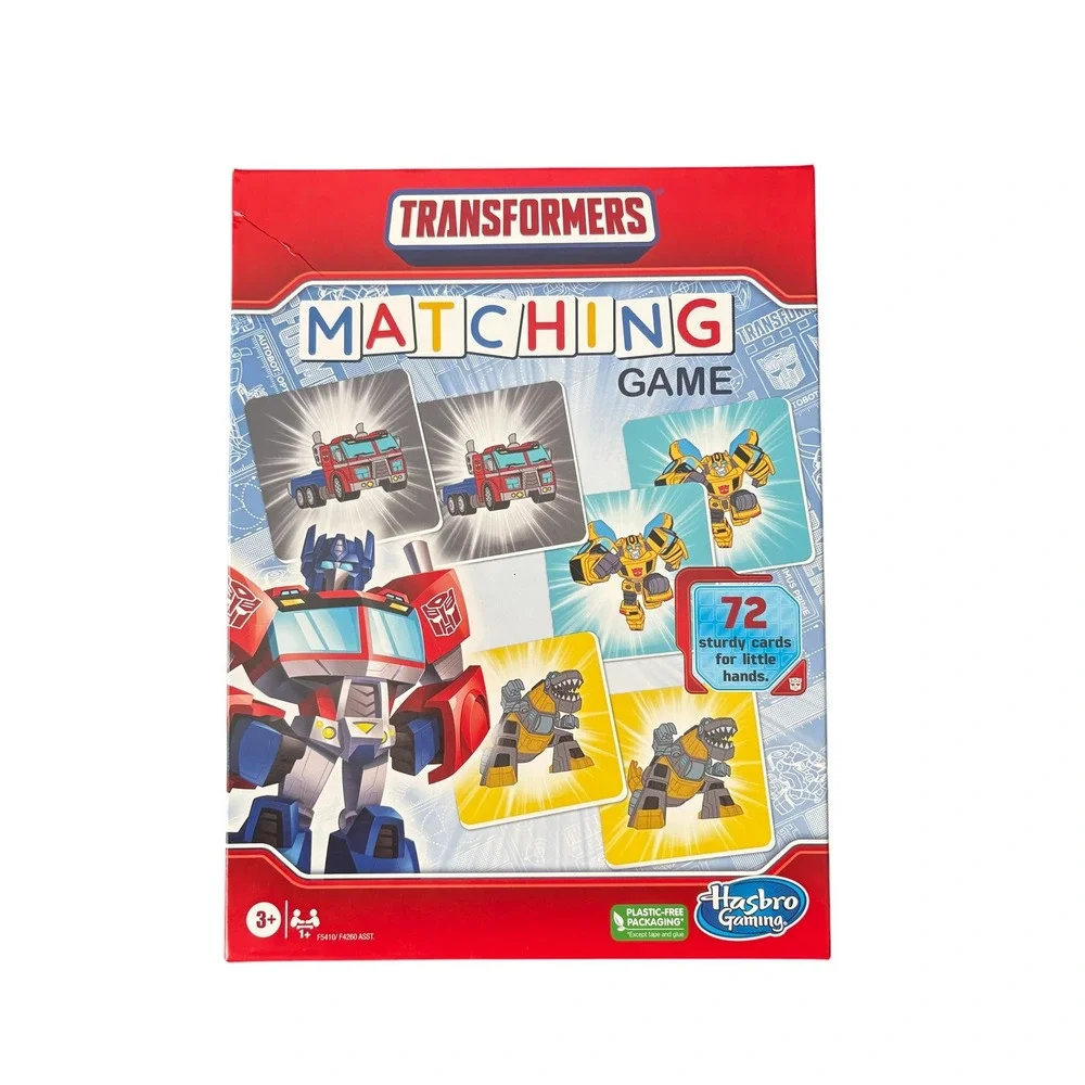 Transformers Matching Game Hasbro Gaming 72 Cards New Sealed Box Damage